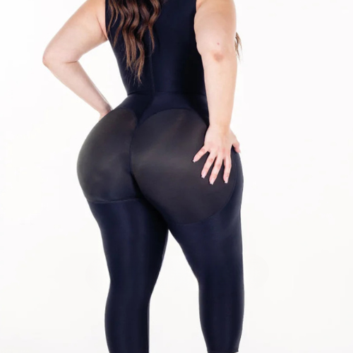 0072 Achieve a Smooth Silhouette | Seamless Open-Chest Body Shaper with Bones