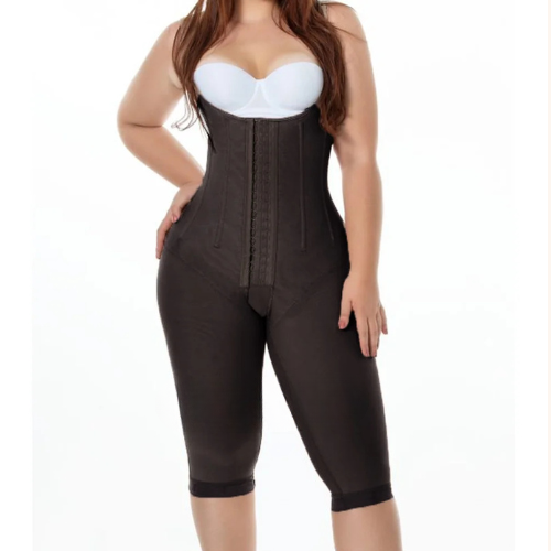 4897 Colombian Hourglass Girdle – Long Shaping Rods, Front Closure, Elastic Shapewear Bodysuit for Women