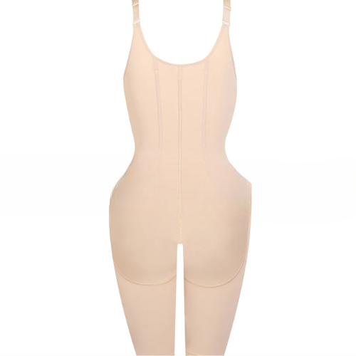 4897 Colombian Hourglass Girdle – Long Shaping Rods, Front Closure, Elastic Shapewear Bodysuit for Women