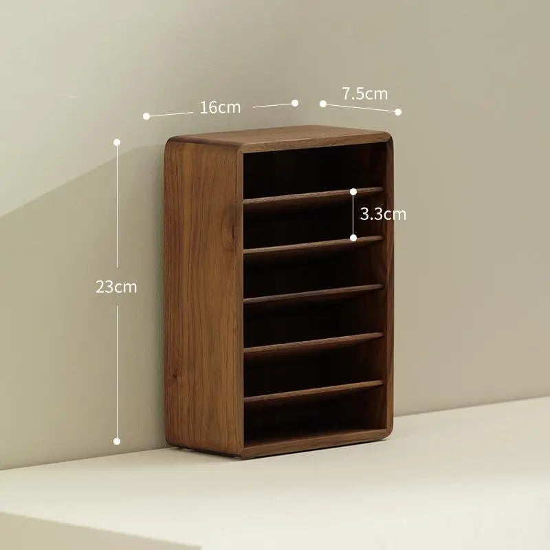 HANDMADE LIPSTICKS ORGANIZER STORAGE Multi-Tier Stepped Solid Wood Cosmetic Organizer, Vertical Desktop Lipstick & Makeup Storage Box for Bedroom