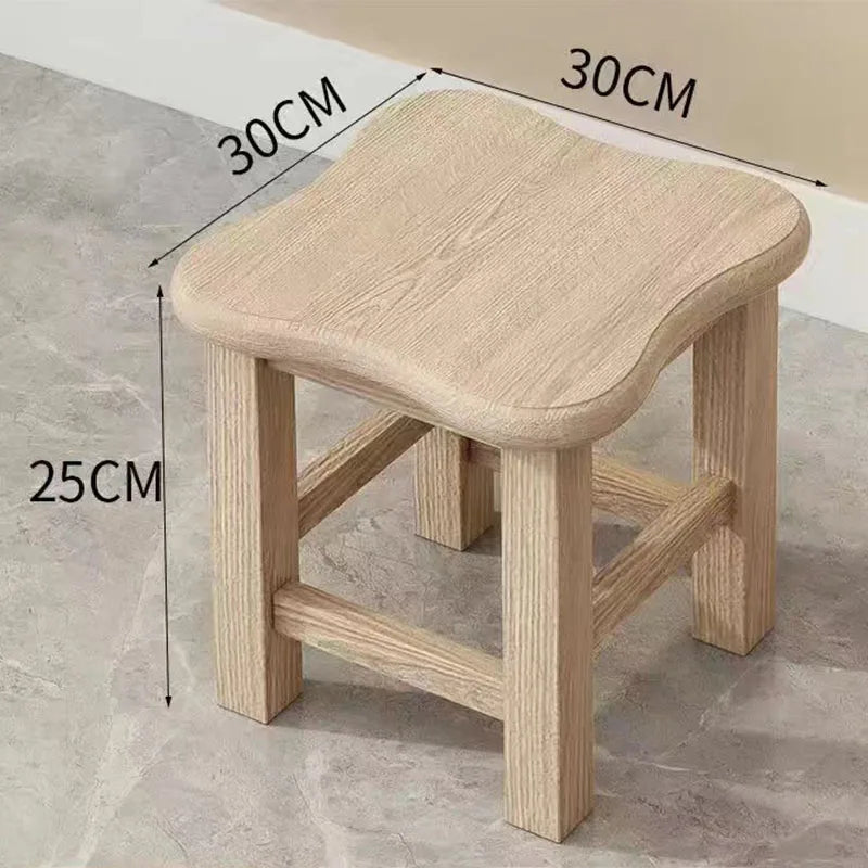 PINE HANDMADE WOOD Modern Simplicity Household Solid Wood Stool Living Room Square Small Footrest Tea Table Low Stools Muebles Wooden Stools