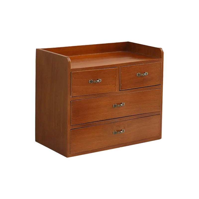 HANDMADE Vintage quality pine desktop storage wood frame drawer partition design kitchen bedroom desktop storage