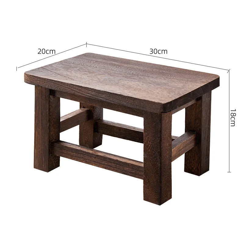 HANDMADE Solid Wood Stool Adult Shoe Changing Stool For Daily Household Kitchen Bathroom Living Room Garden Wooden Step Stool Supplies