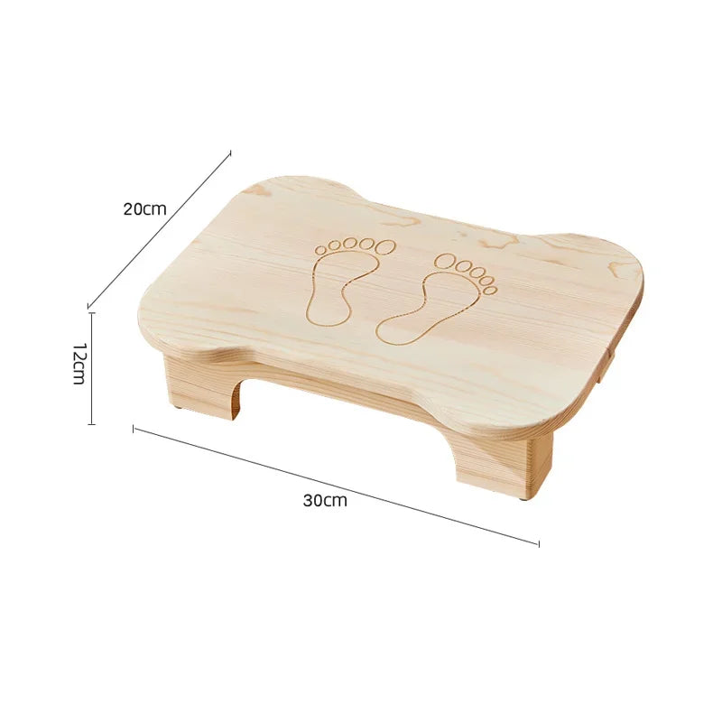 handmade wood Low Bench Living Room Footstool Anti-Slip Wooden Stool for Bathroom Children’s Seat for Home Rustic Entryway Shoe Bench