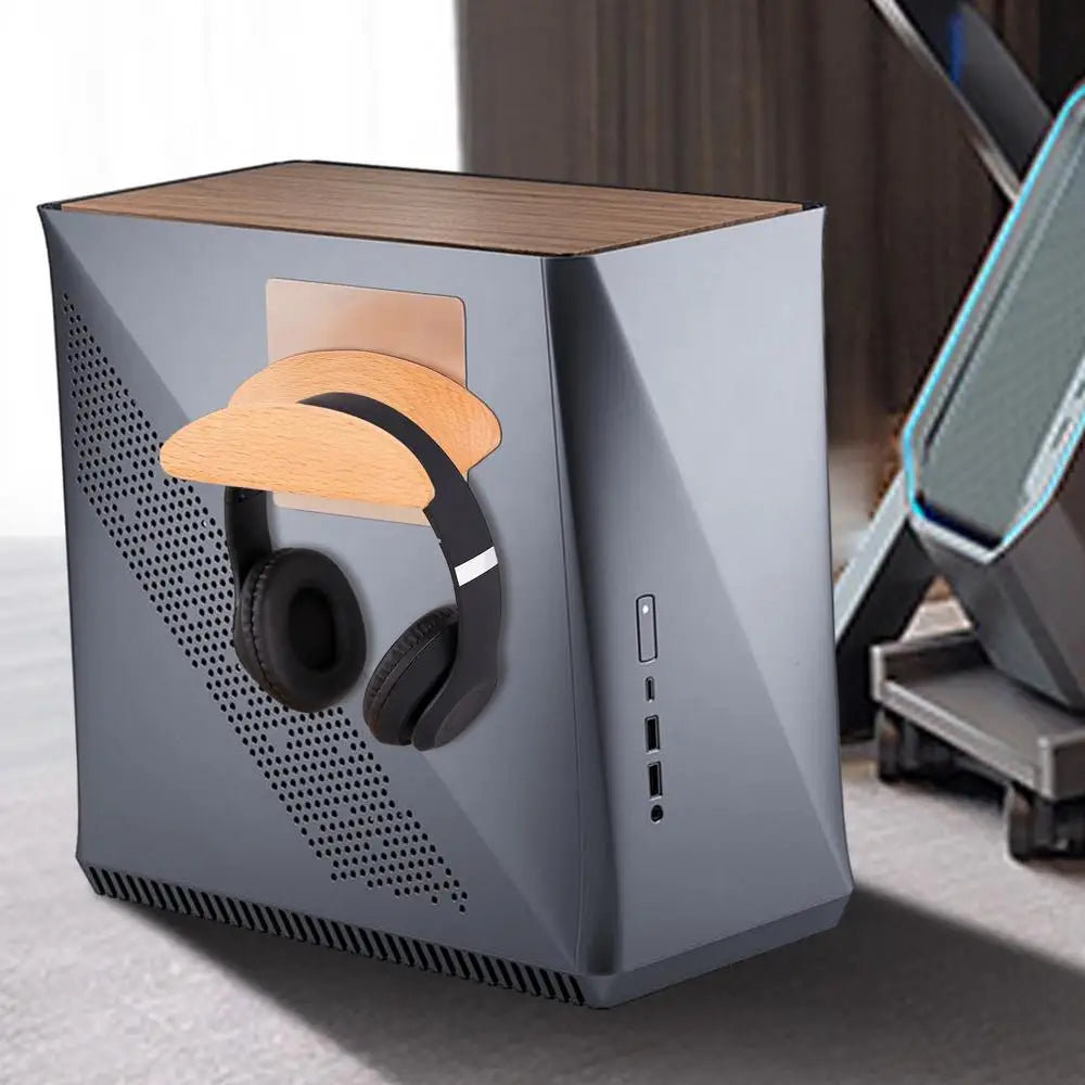 HANDMADE Universal Headphone Wall Mount Simple Hook Wood Headset Hanger Stand Headphone Holder Display Headphone Hanger