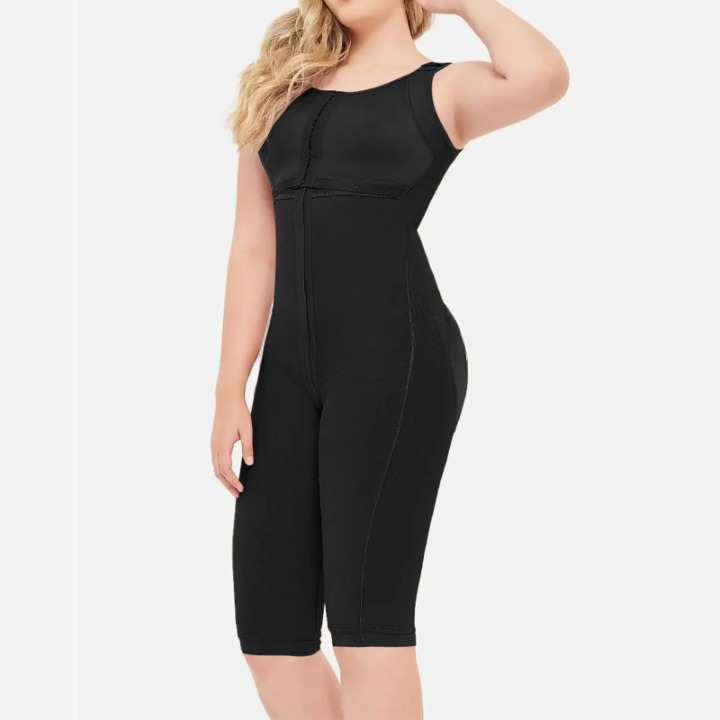 8756 Front Closure Thigh Slimmer – Colombian Full Body Shapewear, Abdomen Control & Elastic Corset for Women