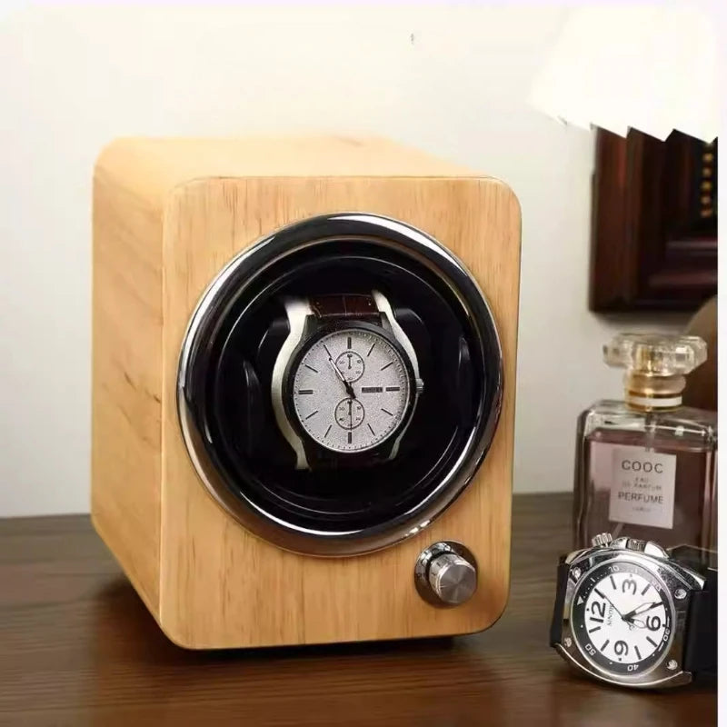 HANDMADE WOOD Automatic Watch Winder Mute Antimagnetic Watches Winders Solid Wood Retro Mechanical Watch Winder Men Organizer Packaging Gift