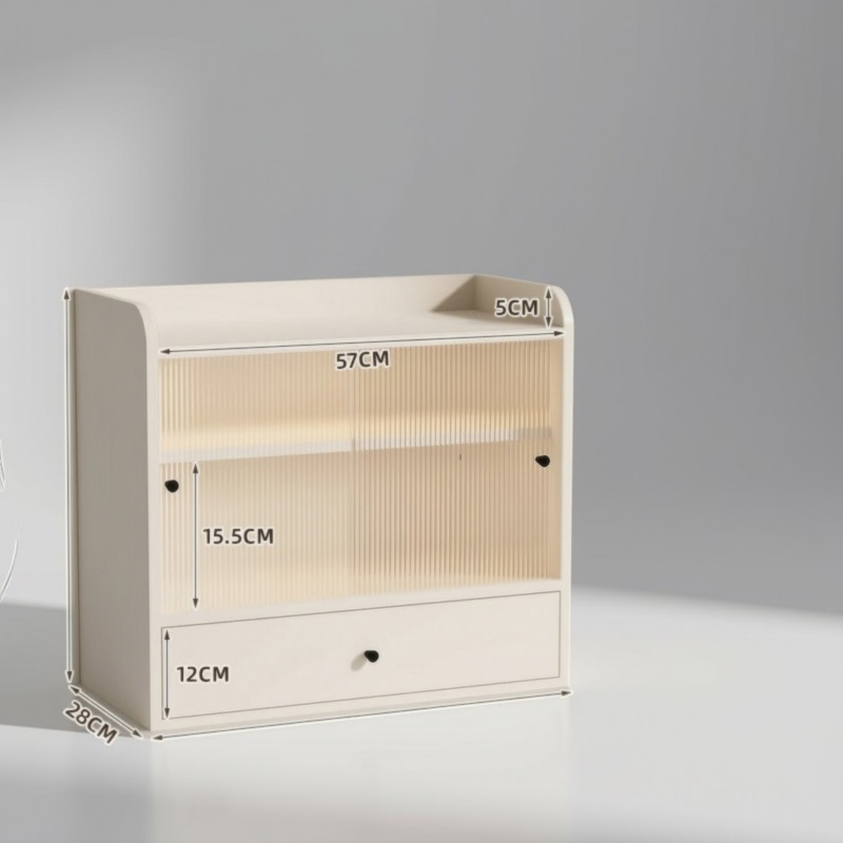 Dustproof Acrylic Cosmetic Storage Cabinet with Drawers | High-Sense Makeup & Skincare Vanity Organizer