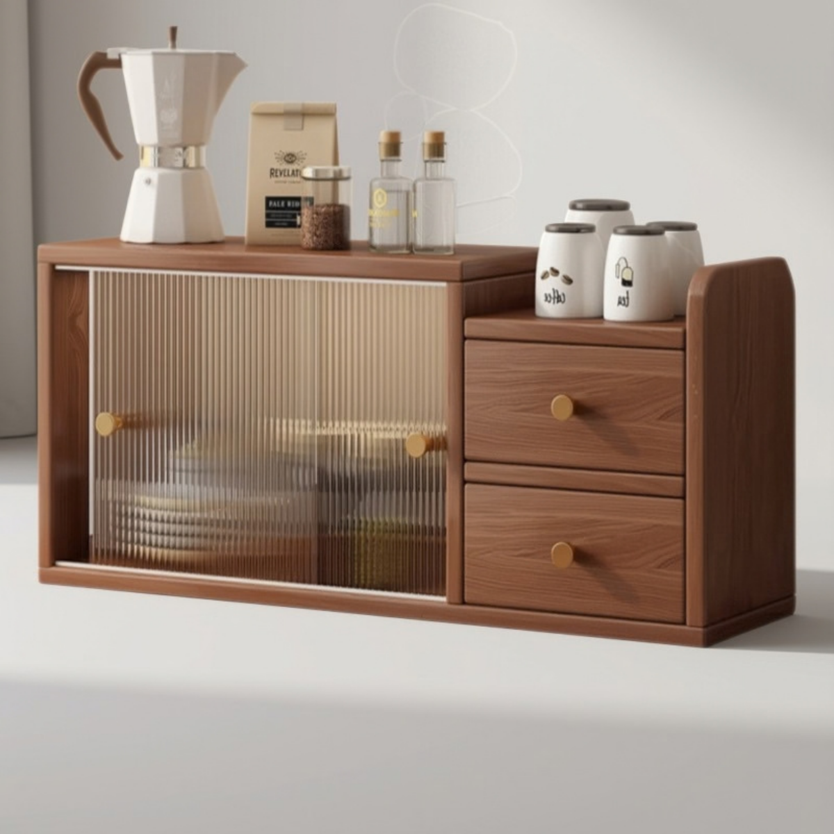 Space-Saving All-in-One Desktop Vanity & Bookshelf with Mirror | 3-Tier Multifunction Storage Organizer