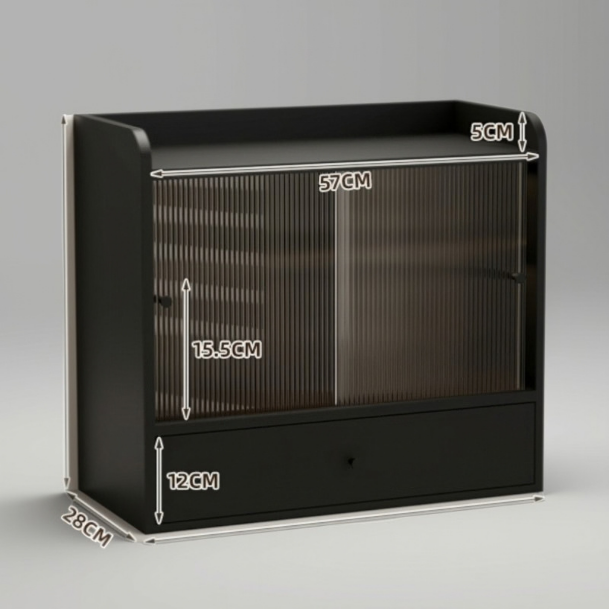 Dustproof Acrylic Cosmetic Storage Cabinet with Drawers | High-Sense Makeup & Skincare Vanity Organizer