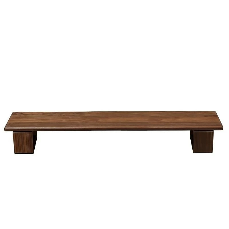 HANDMADE Black Walnut Color Computer Monitor Elevated Shelf Office Desktop Rack Rubber Wood Base Protects Cervical Vertebra