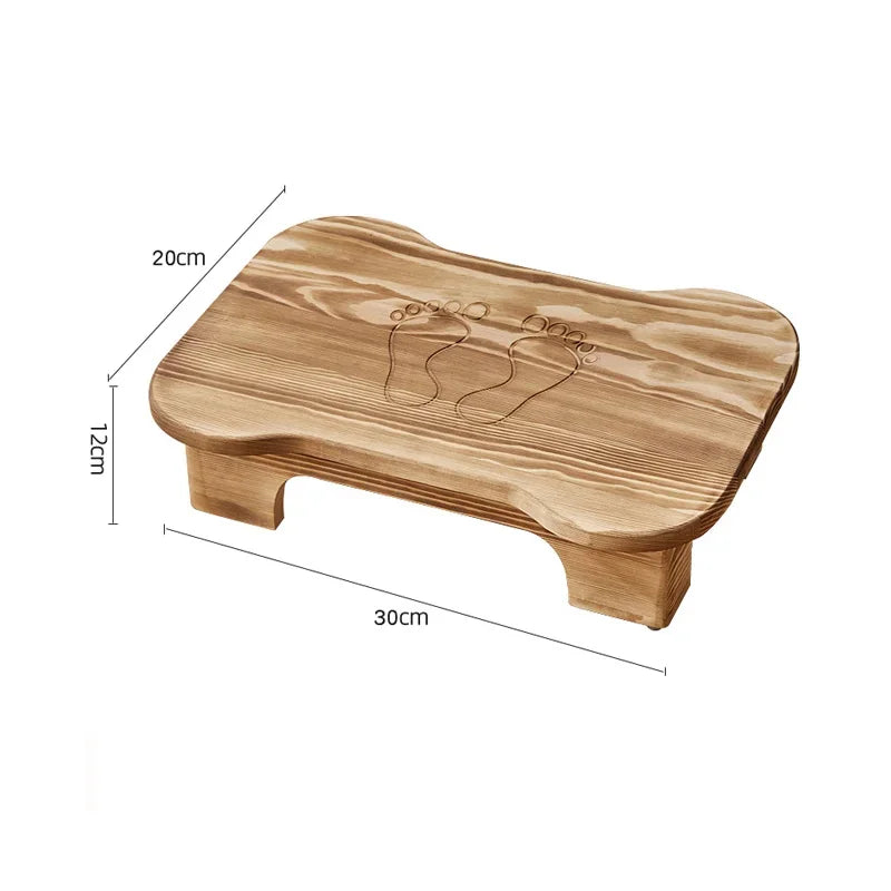 handmade wood Low Bench Living Room Footstool Anti-Slip Wooden Stool for Bathroom Children’s Seat for Home Rustic Entryway Shoe Bench