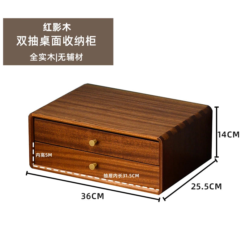 HANDMADE Solid Wood Multi-layer Desktop Organizer Drawers Tea Cup Holder for Office Coffee Machine Storage Shelf Kitchen Desk Organizer