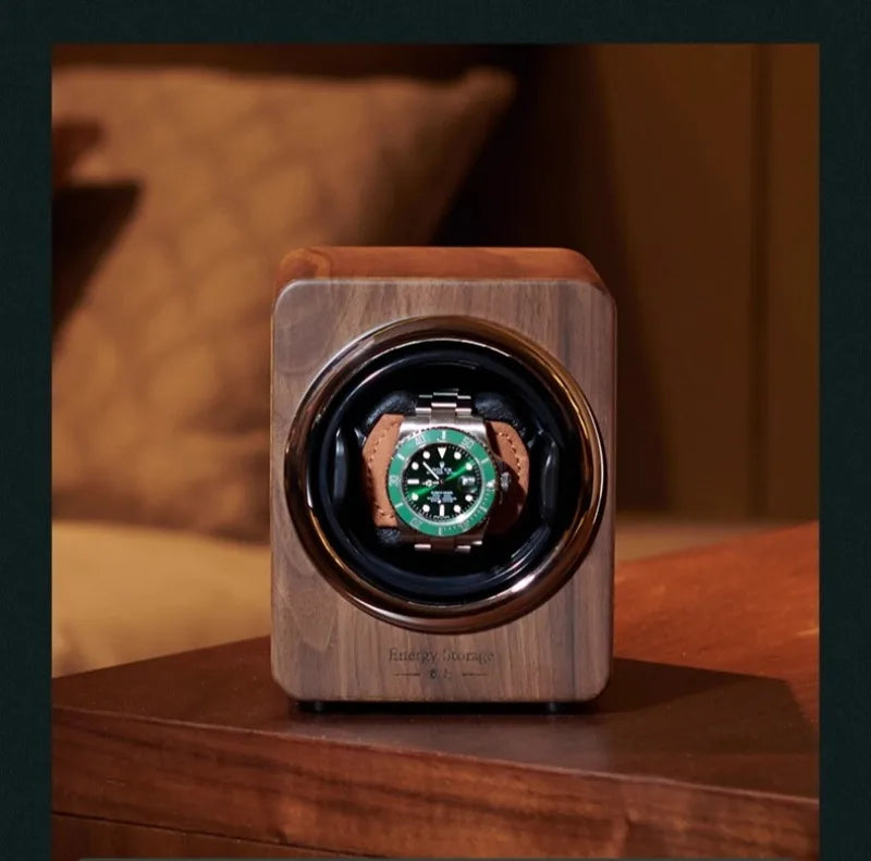HANDMADE WOOD  Automatic Watch Winder Mute Antimagnetic Watches Winders Solid Wood Retro Mechanical Watch Winder Men Organizer Packaging Gift