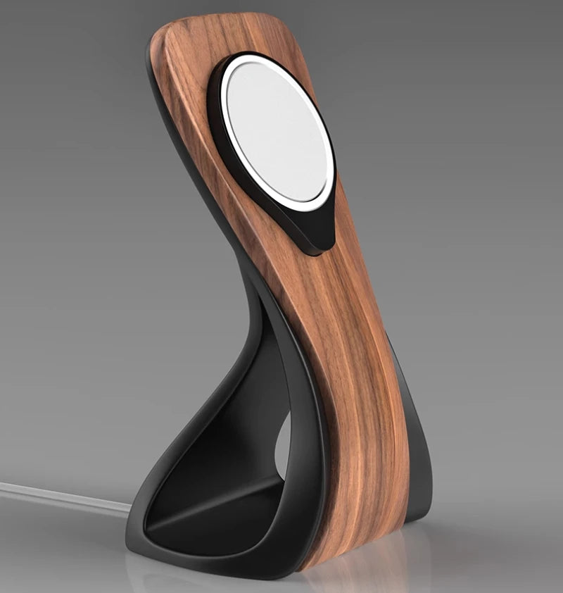 WOODEN HANDMADE Msgsafe HOLDER  Mobile Phone Stand Custom Design Wooden Magnetic Charger Bracket Desktop Creative Lazy Wireless Charging Phone Holder
