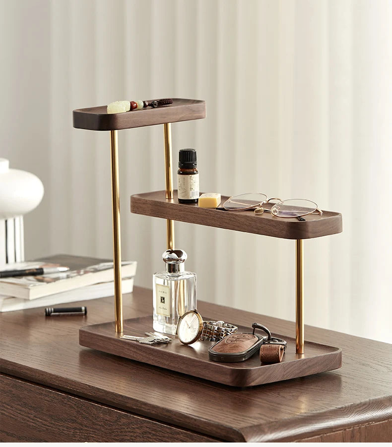 HANDMADE EUA PERFUM STAND Light Luxury Organizer for CosmeticsSolid Wood Storage BoxesMulti-Functional Makeup Storage Strong Load-Bearing Jewelry Stand