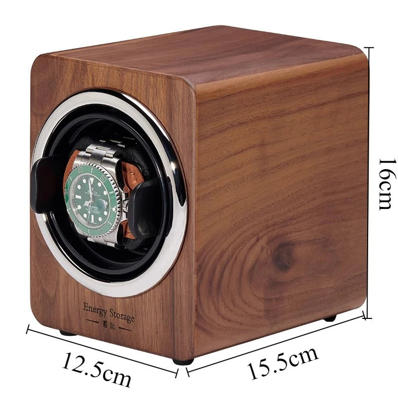 HANDMADE WOOD  Automatic Watch Winder Mute Antimagnetic Watches Winders Solid Wood Retro Mechanical Watch Winder Men Organizer Packaging Gift