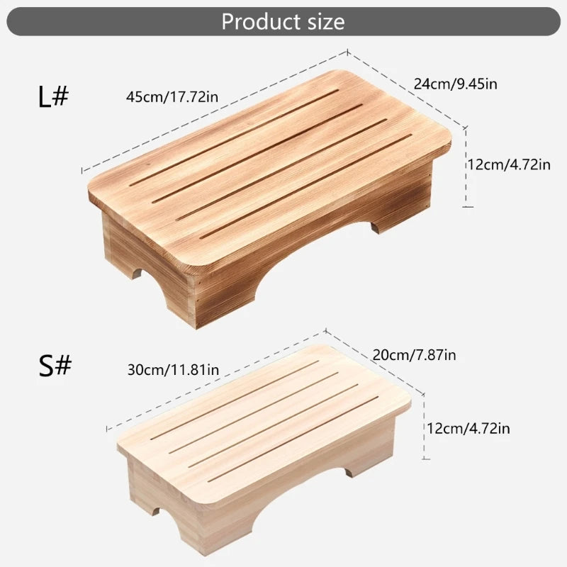 handmade Minimalist Step Stool Lightweight Construction Natural Grain Finish Furniture For Modern Household Needs