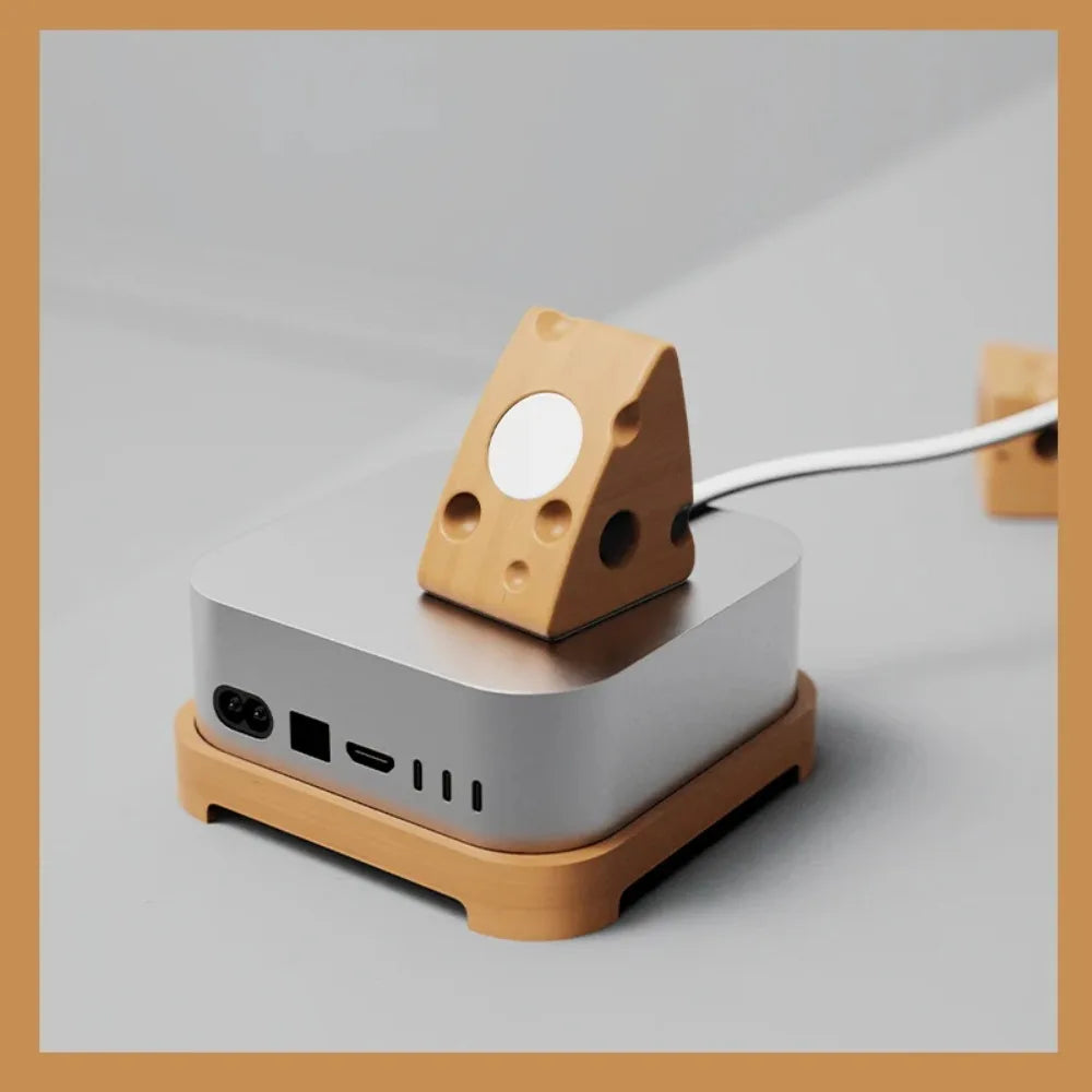 HANDMADE Cheese DESING Wood Charging HOLDER  Dock for apple watch Wood Magnetic Wireless Watch Charger Holder Desktop Decoration Stand Watch Accessories