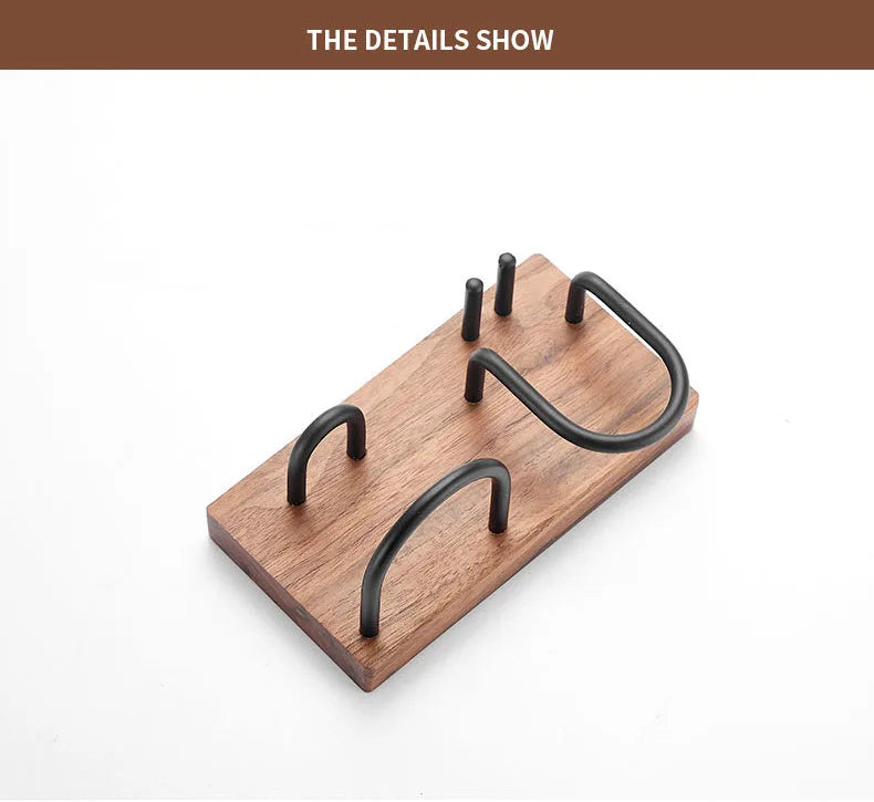 HANDMADE Solid Wood Toothbrush Holder Bathroom Shelving Cup Scraper Electric Shaver Holder Wall Hanging Multifunctional Storage Rack