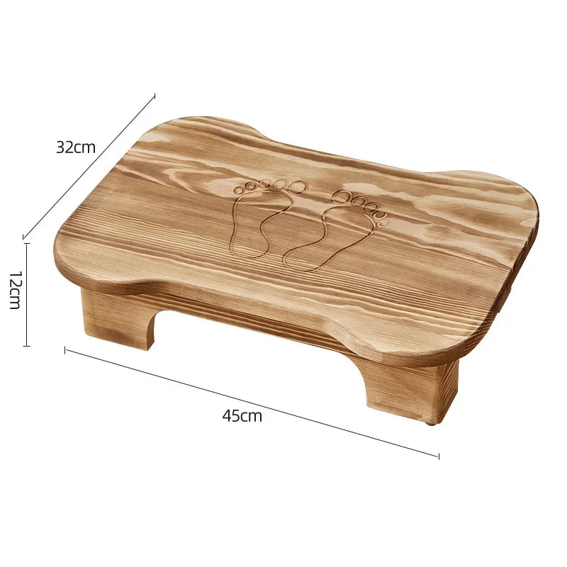 handmade wood Low Bench Living Room Footstool Anti-Slip Wooden Stool for Bathroom Children’s Seat for Home Rustic Entryway Shoe Bench
