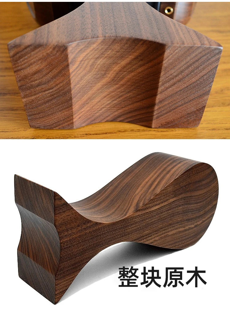 HANDMADE Black Walnut Wood Headphone Stand Pure Soild Wood Custom Creative Headphone Storage Stand Fish Shape Design Wooden Display Stand