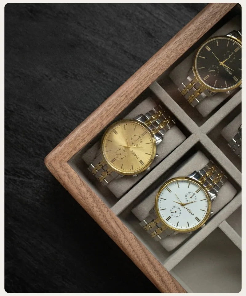 HANDMADE WATCH AND GLASSES WOOD STORAGE ORGANIZER Solid Wood Watch Box Luxury Retro Display Glasses Boxes Mechanical Watch Sunglasses Storage Case Exhibitors Organizers Supplies