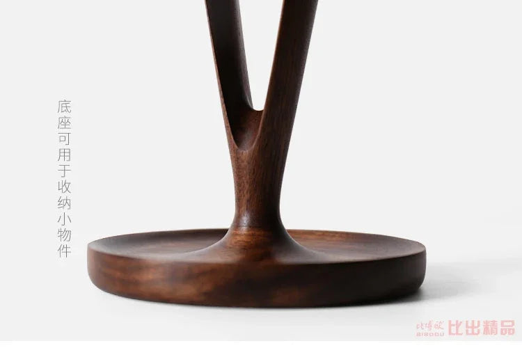 HANDMADE Black Walnut Wood Headphone Stand Walnut Headphone Holder with Winder Solid Wood Custom Earphone Hanger Headset Bracket Storage