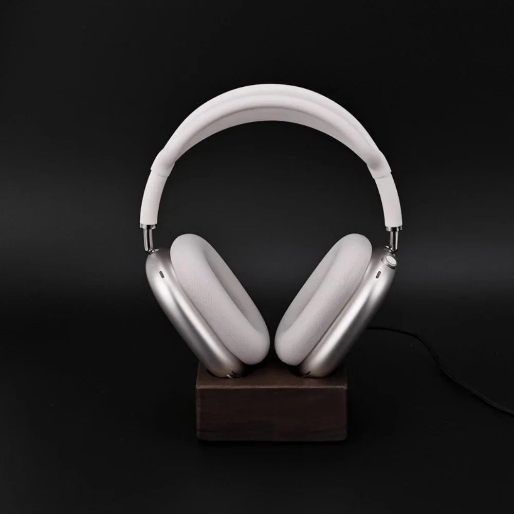HANDMADE MARGNET  WOOD for  1/2Headphone Base Walnut Wood Bracket Magnetic Wireless Charging Sleep Compartment Marble Headset Stand Accessory