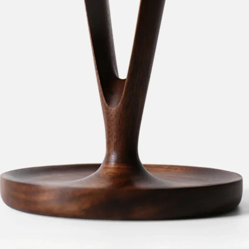 HANDMADE Black Walnut Wood Headphone Stand Walnut Headphone Holder with Winder Solid Wood Custom Earphone Hanger Headset Bracket Storage