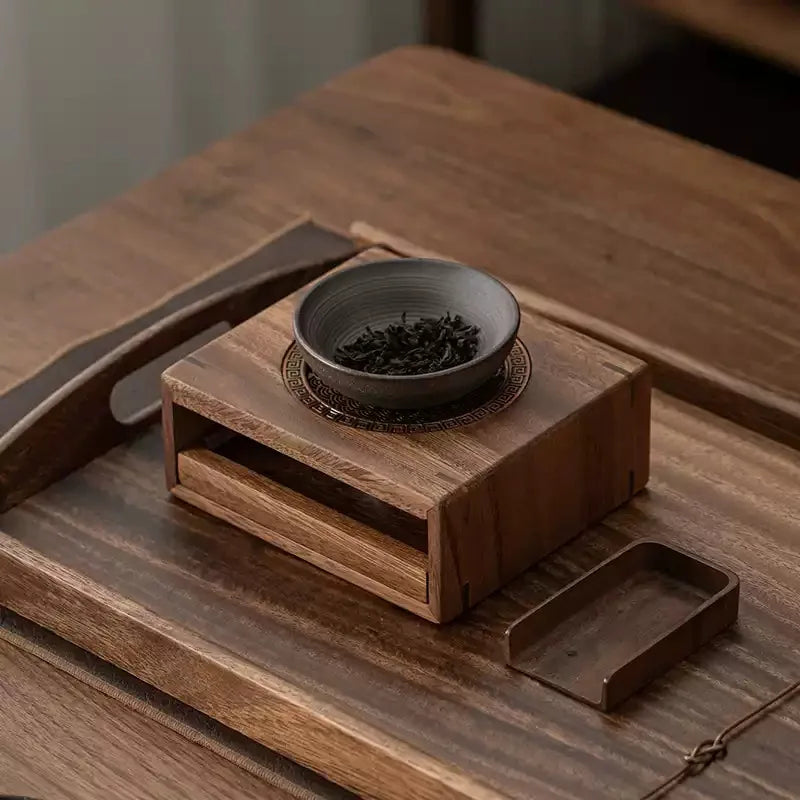 HANDMADE Wooden Tea Pot Heater Tea Supplies Elegant Tea Warmer Heating Coffee Milk Decoration for Home Kitchen Garden Travel Winter Gift