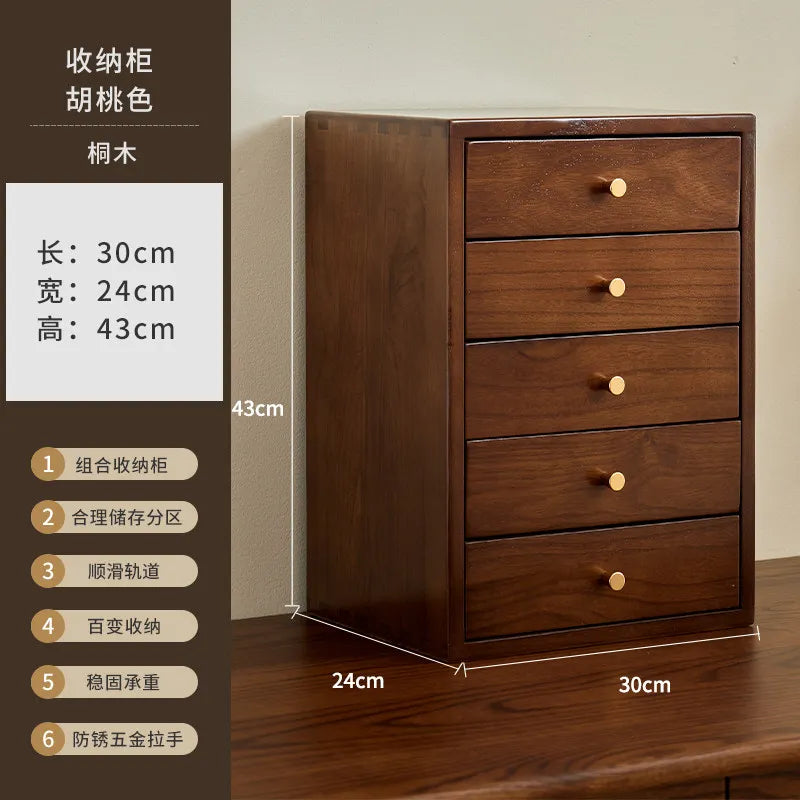 HANDMADE Minimalist Solid Wood Storage Box Drawer Organizer Cosmetics Desk Sundries Holder Dustproof Vanity Container