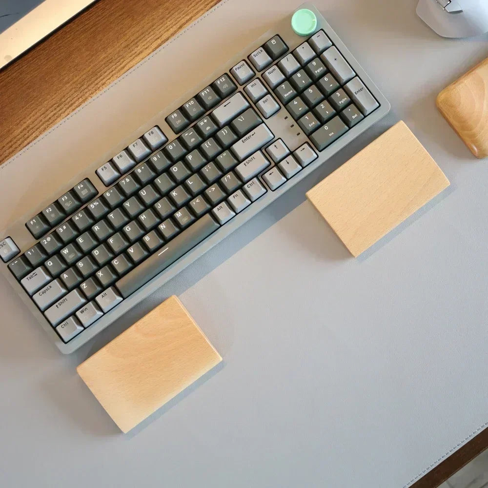 HANDMADE Walnut Wood Plam Rest Custom Solid Wood Palm Stress Mechanical Keyboard Wooden Wrist Rest Split Keyboard Office Game Accessories
