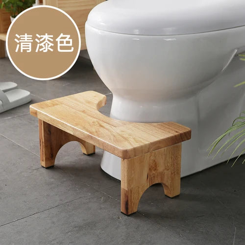 HANDMADE FOOTSTOOL Solid Wood Toilet Footstool, Squatting Pit Chair, Home Furniture