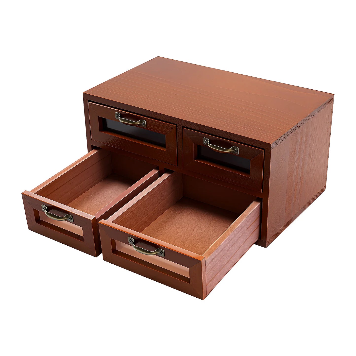 HANDMADE Retro Desk Organizer With Drawers, Wooden Desktop Storage Cabinet, Storage Box For Craftsmen To Organize Sewing Pins, Buttons
