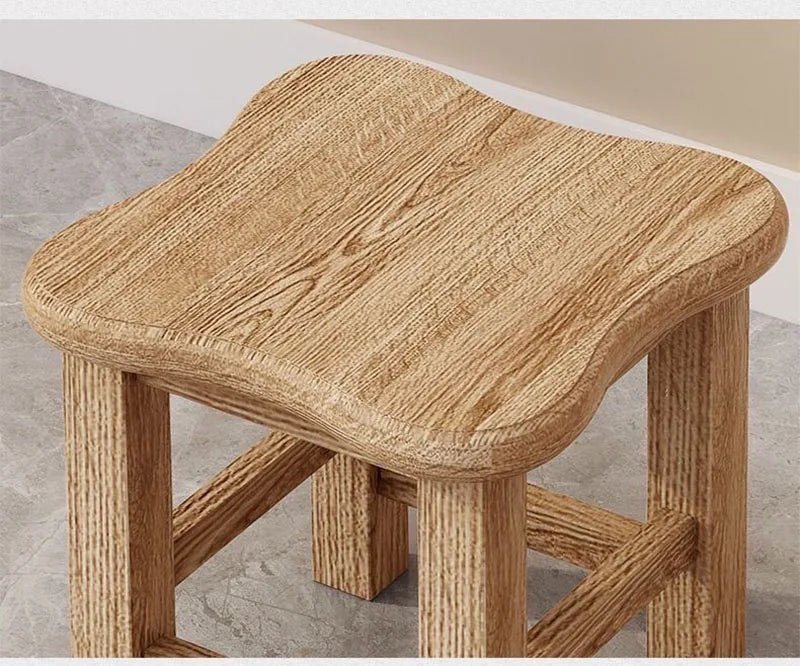 PINE HANDMADE WOOD Modern Simplicity Household Solid Wood Stool Living Room Square Small Footrest Tea Table Low Stools Muebles Wooden Stools