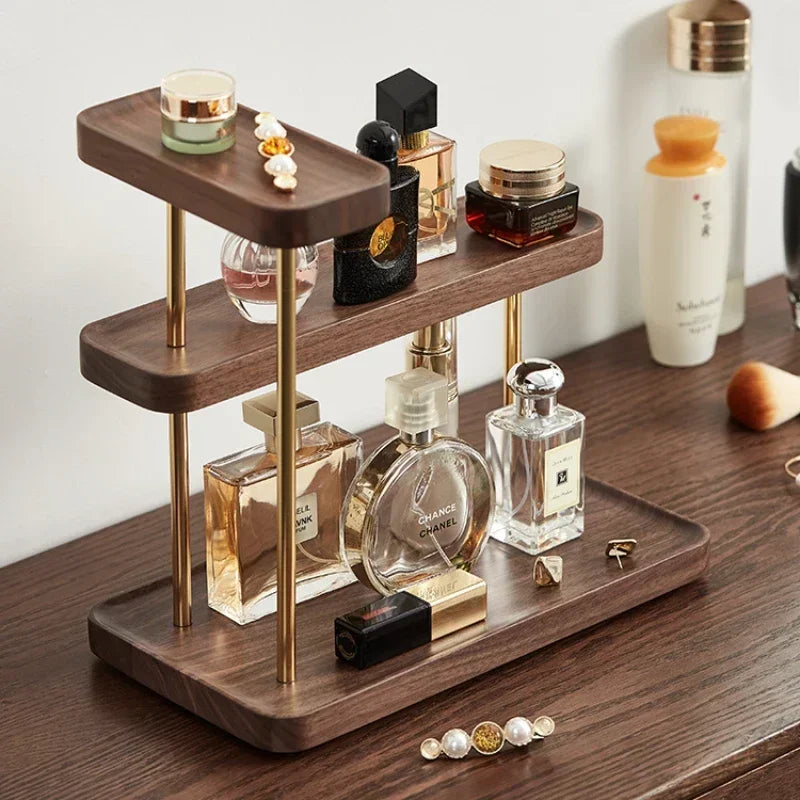 HANDMADE EUA PERFUM STAND Light Luxury Organizer for CosmeticsSolid Wood Storage BoxesMulti-Functional Makeup Storage Strong Load-Bearing Jewelry Stand