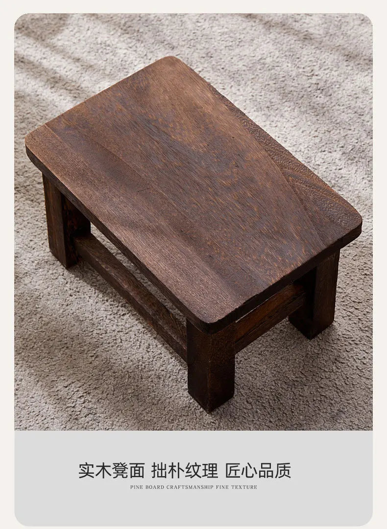 HANDMADE Solid Wood Stool Adult Shoe Changing Stool For Daily Household Kitchen Bathroom Living Room Garden Wooden Step Stool Supplies