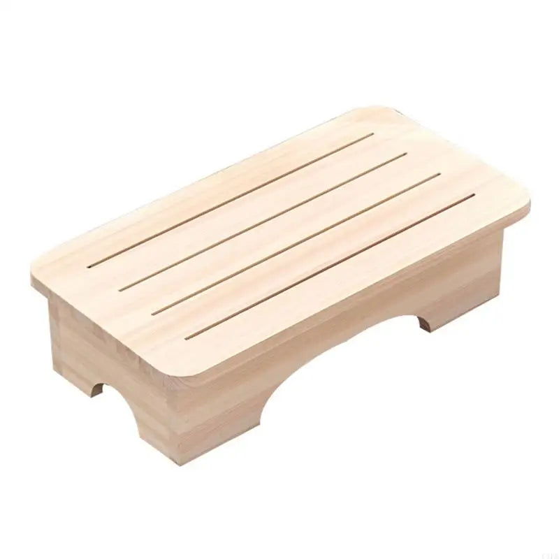 handmade Minimalist Step Stool Lightweight Construction Natural Grain Finish Furniture For Modern Household Needs