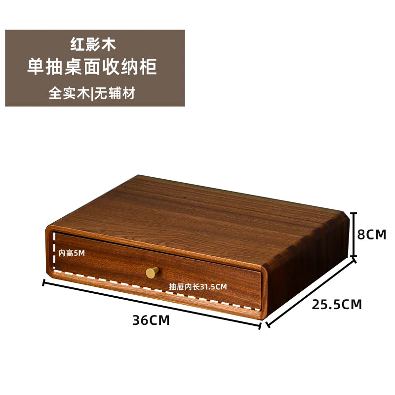 HANDMADE Solid Wood Multi-layer Desktop Organizer Drawers Tea Cup Holder for Office Coffee Machine Storage Shelf Kitchen Desk Organizer