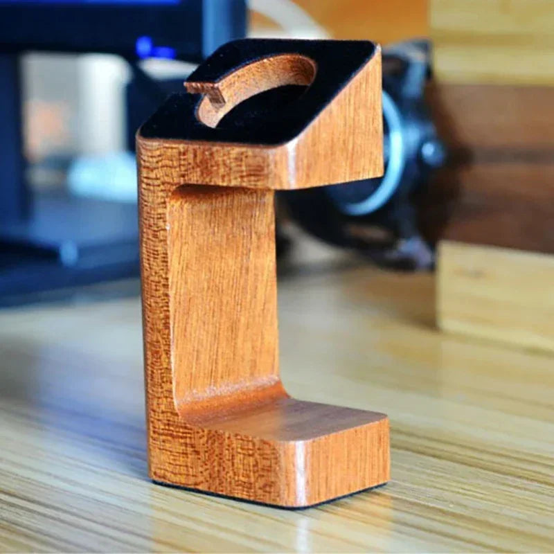 HANDMADE Wooden Watch Charger Stand Smartwatch Desktop Holder Charging Station Wrist Watch Base Original Apple Bracket Accessories
