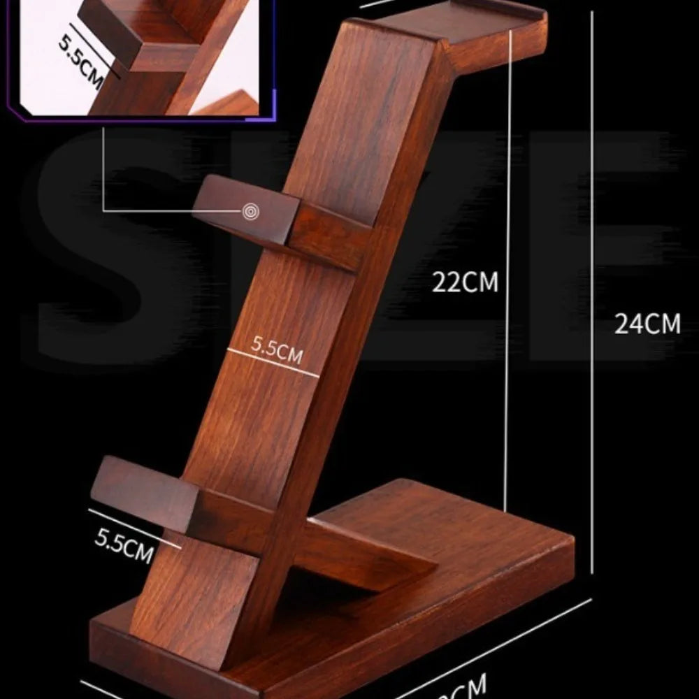 HANDMADE WOODEN  Game Controller Earphones Stand for  HolderWalnut Wood Creative Figurine Game Peripheral Accessories