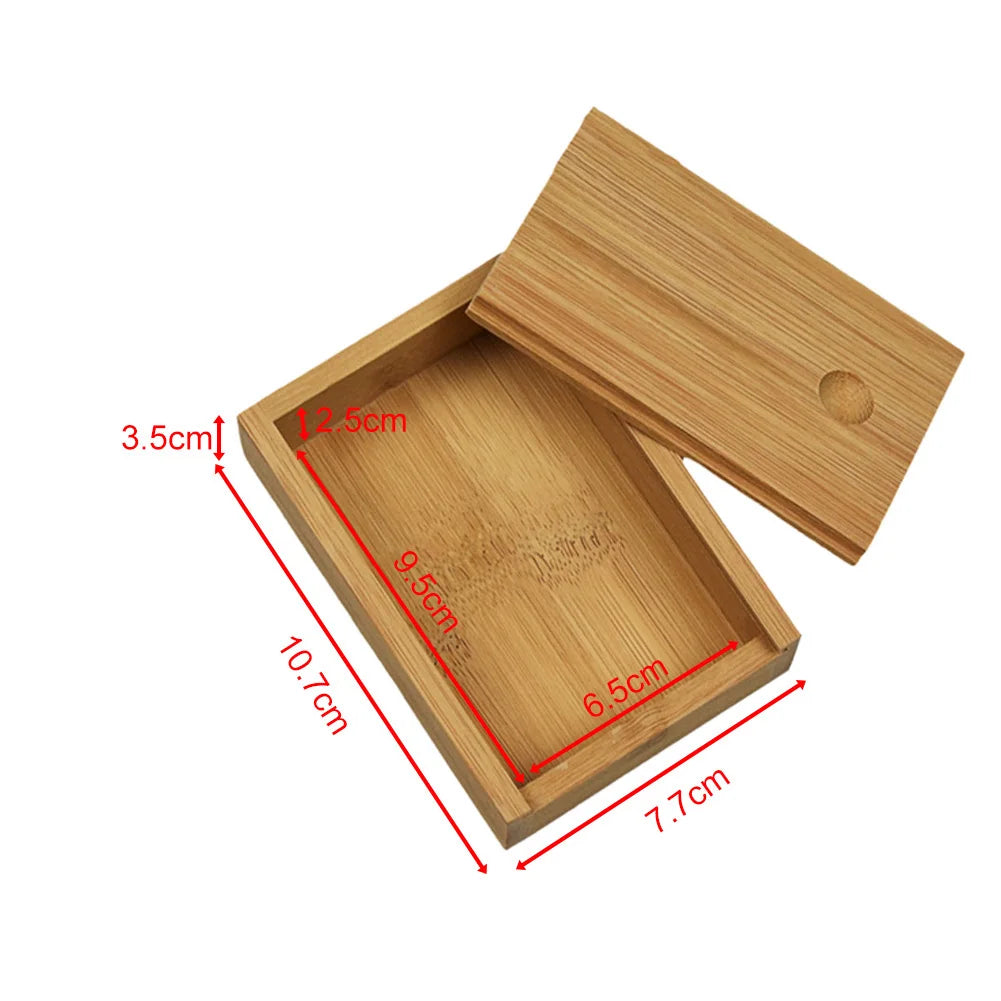 HANDMDE Bamboo Cards Storage Box Desktop Wooden Poker Playing Card Box Case for Tarots Playing Games Table Board Deck GamHANDMADE e