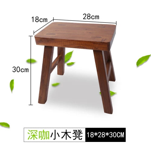 HADNMADE Solid Wood Foot Stool, Minimalist Chair Bench, Modern Squatty Potty Stool, Classical Chinese Small Stool