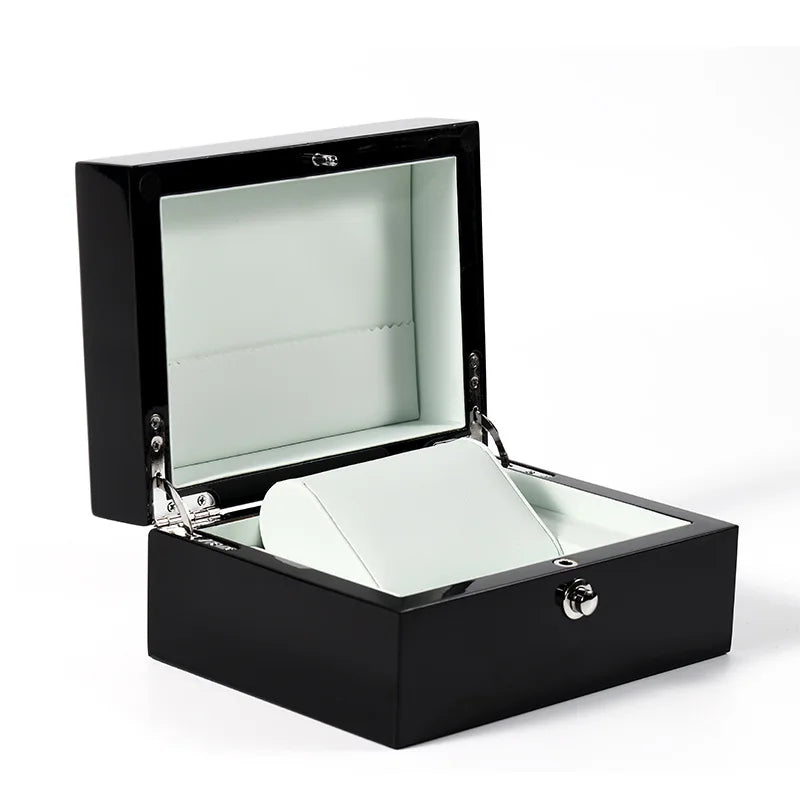 HANDMADE Wooden Watch Box Luxury 1 Slot Watches Storage Boxes Exhibitor Counter Watch Display Case Organizer Packaging Showcases Supplies