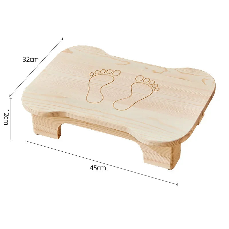handmade wood Low Bench Living Room Footstool Anti-Slip Wooden Stool for Bathroom Children’s Seat for Home Rustic Entryway Shoe Bench