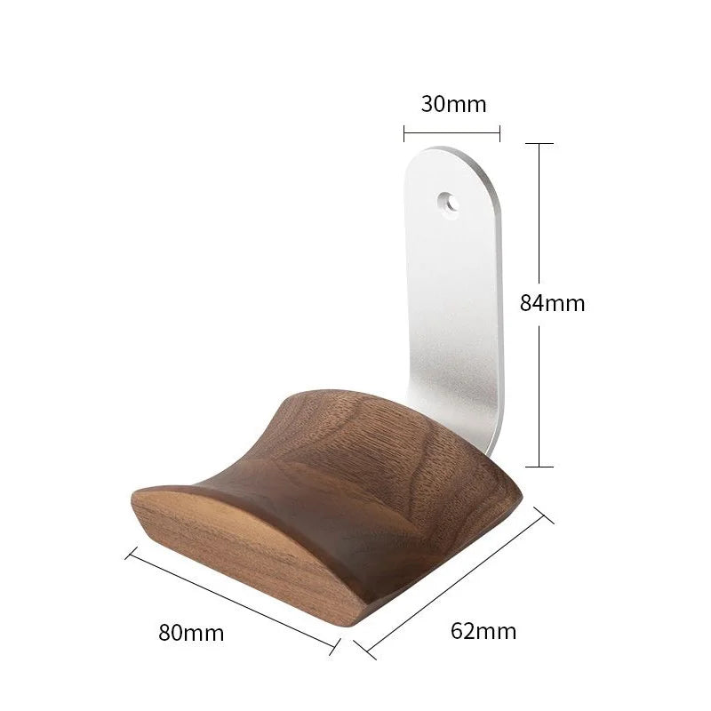 HANDMADE Aluminum Alloy Solid Wood Splicing Headphone Storage Rack Wall Mounted Earphone Display Stand Desktop Headset Storage Bracket