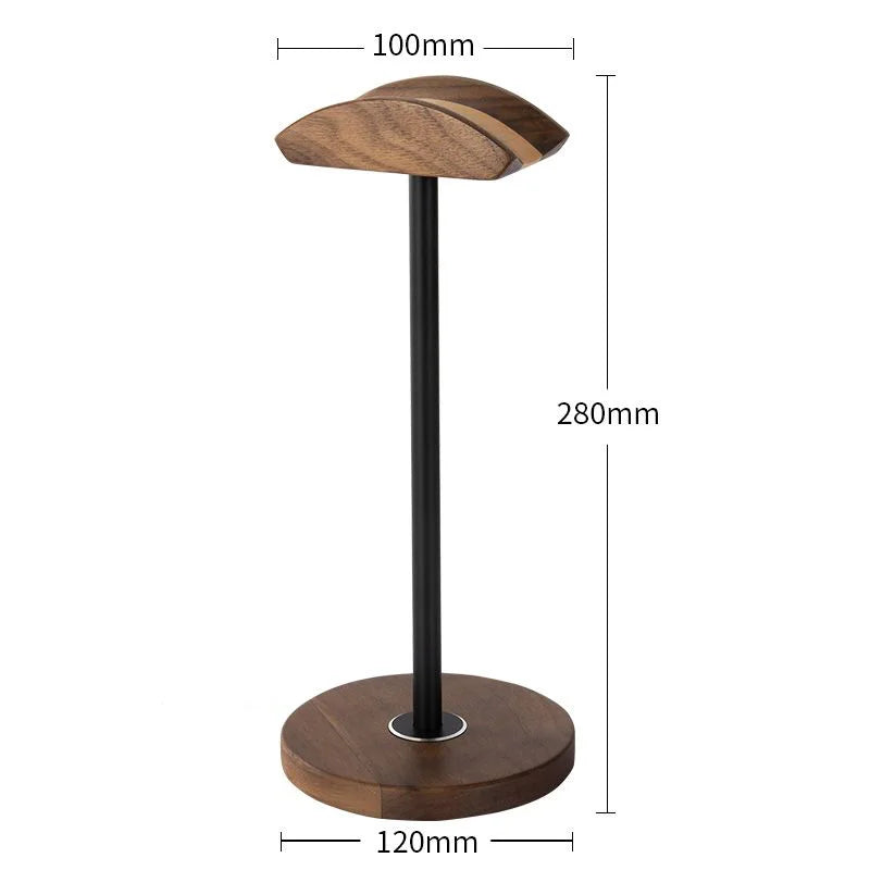 HANDMADE Aluminum Alloy Solid Wood Splicing Headphone Storage Rack Wall Mounted Earphone Display Stand Desktop Headset Storage Bracket