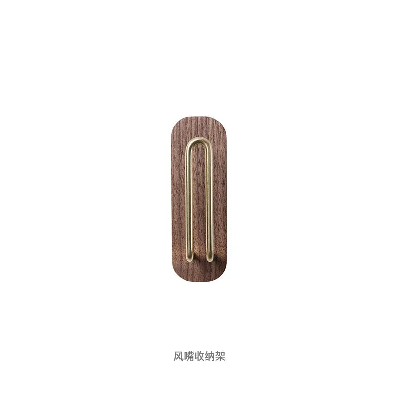 HANDMADE Bathroom Curling Iron Stand Universal No-perforated Wood Wall Hanging For Dyson Styling Rack Hairdresser Storage Accessories