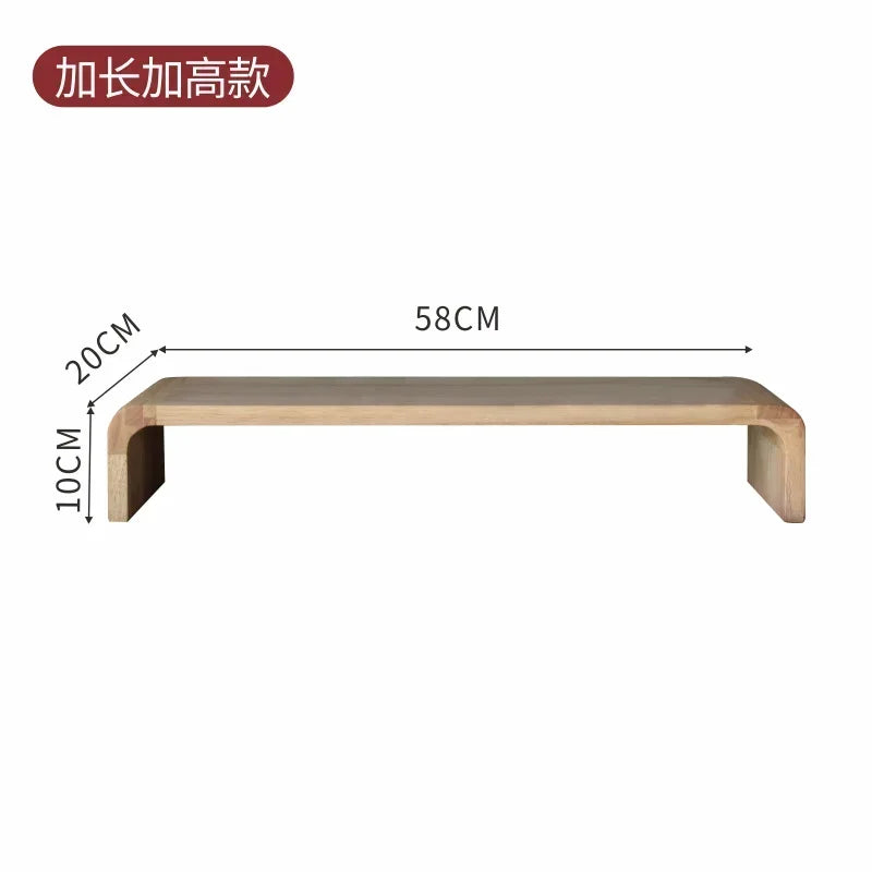 handmade oak screen support holder Solid Wood Neck Protection Monitor Stand Raised Screen Display Desk Shelf Ergonomic Organizer for Office Desks